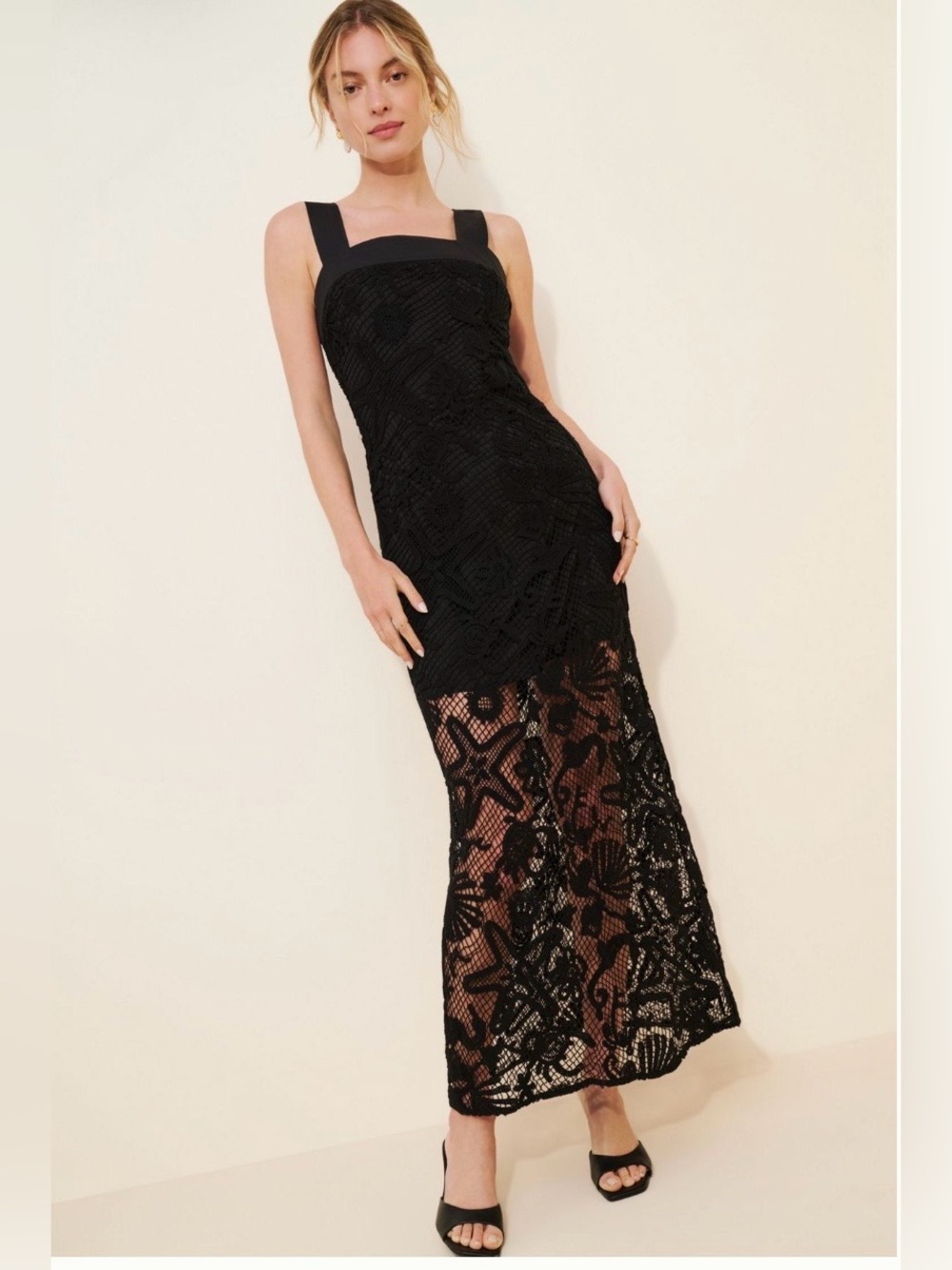 Anthropologie Ciebon Krystina Aquatic Crochet Maxi Dress - Picture 4 of 5